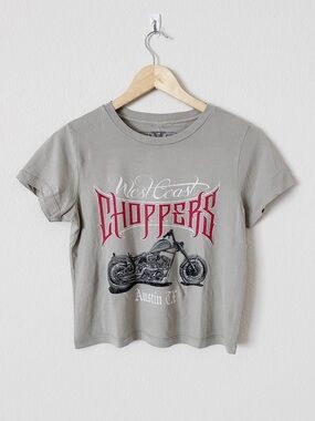 NEW West Coast Choppers Austin Texas Cropped Graphic Tee